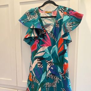 Oliphant short flutter sleeve dress